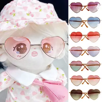 10 см Модни Очила за кукли 20 ~ 25 см, Очила в хубава Рамка във формата на сърце, Мини Плюшена Кукла, Очила За 1/3 Кукли BJD, Аксесоари за кукли 