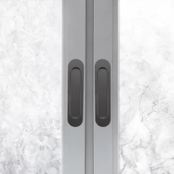 2 Броя Джобни Вратите на Сцепление Дръжка Плъзгаща се Врата с Овална форма Плевня Дърпа Дръжката на Стъклен Правоъгълник Пръст От алуминиева Сплав Вграждане