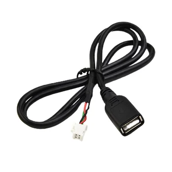 4-пинов конектор, USB удължител, адаптер за автомобилна стерео, подходящо за повечето автомобили, Кола, USB кабел, кабели-преходници/Контакти