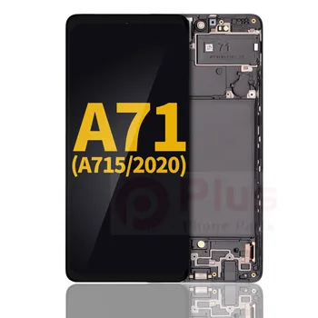 AMOLED-дисплей в събирането на заместител на рамка за Samsung Galaxy A71 (A715 / 2020 г.) (рециклирани) (черен)