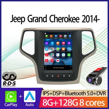 Android Авто Стерео Радио За Jeep Grand Cherokee 2014-2022 Автомобилен GPS Навигация Мултимедиен Плеър С RDS БТ Wifi 4G Carplay