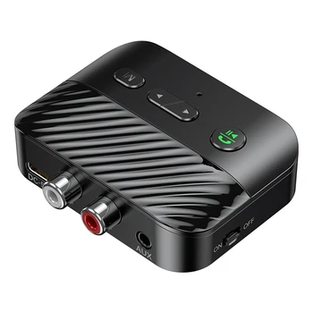 Bluetooth 5,3 Авто AUX Аудиоадаптер Приемник, 3,5 Мм Безжични Хендсфри Музикален Аудиоадаптер За Автомобилни Говорители и телевизори Здрав