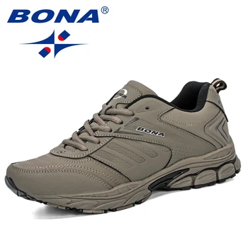 BONA/ Нов Стил, Демисезонные мъжки маратонки За джогинг, дишащи спортни обувки за улицата, Zapatos, Удобни спортни мъжки маратонки
