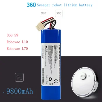 De Batería iones de litio de 5200mAh para Robot aspirador 360 S9, accesorios de repuesto, batería de carga 9800mah6800mah