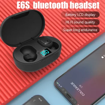 E6S НОВИ Слушалки TWS Bluetooth 5,0 Стерео Настоящите Безжични Слушалки в ушите Слушалки 