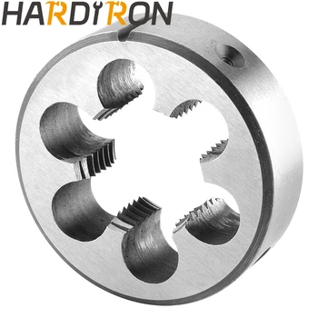 Hardiron 1-1/8-24 ММ Кръгла плашка за резби, 1-1/8 х 24 мм Машинно плашка за резби с дясната си ръка