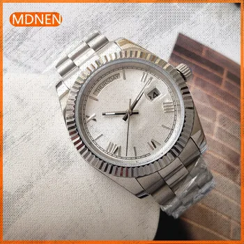 MDNEN Мъжки 904L Водоустойчив часовник с автоматичен механизъм от неръждаема стомана 41 мм-RLX