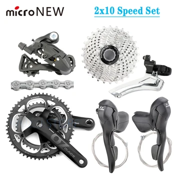 MicroNEW 2x10 Speed Groupset Пътен Велосипеден скоростния Касета Задна Ключа 11-28 T Ръкохватката Верига За Велосипедни Части