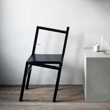 Nordic Ins Креативен Дизайн на Трапезария Стол Нередовен Стол за магазин дрехи, Хол известни Личности, Дървен стол с индивидуален Наклон