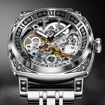 Relogios Masculino Glena Мъжки часовници Най-добрата марка за Луксозни часовници с лична дърворезба, водоустойчив Мъжки часовник от неръждаема стомана Montre Homm