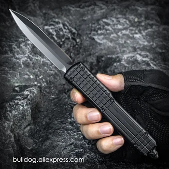 UTD Signature Micro Ultra OTF Tech Knife UT пълен размер Тактически Джобни Ножове Делта с черно Покритие EDC Self Defense A32