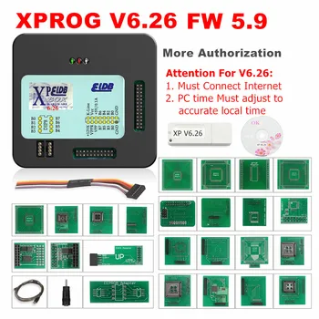 XPROG V6.50 Добавяне на нова оторизация V5.55 V5.74 V5.84 V6.12 V6.17 X-PROG M XPROG-M ECU Програмист Инструмент X PROG Пълни адаптери