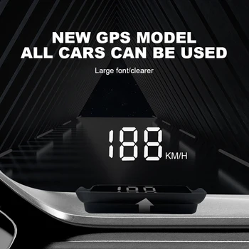 Автомобилният Цифров GPS Speedo LED Дисплей Автомобилен Цифров HUD Щепсела и да Играе Smart Head Up Дисплей Голям Шрифт GPS за измерване на Скоростта на автомобила Автоматично
