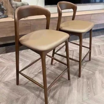 Високи трапезни столове в скандинавски стил с дървени елементи За кухня, Улични столове за дневна, с Модерни мебели за дома Sillas Comedor SR50DC