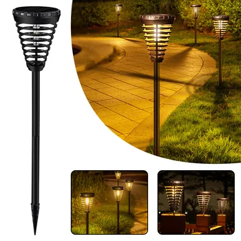 Главоболие лампа със слънчева заземляющей вилица с двойна употреба, стилен декоративен заземен лампа за градина дворове, паркове