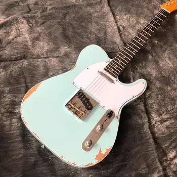 Гореща разпродажба, електрическа китара син цвят, хастар от розово дърво с високо качество