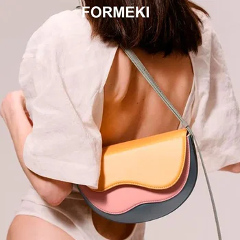 Дамска чанта Formeki Ins, модерна чанта през рамо за жени за боядисана седельная чанта, чанта през рамо, женствена чанта луксозен дизайн