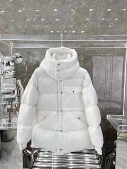 Есенно-зимния ново пуховое палто 2022 за мъже и жени. Същото топло модно палто от бели гъши пух.