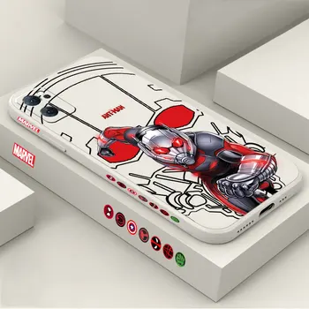 Калъф за мобилен телефон с Логото на Marvel line Ant Man За OPPO RENO 10 9 8 7 6 5 4 3 PRO PLUS 4G 5G Цветни Течни Силиконови Калъфи Funda Cqoue