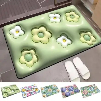 Каменна подложка за баня, Водопоглощающие 3D-накладки за душата телесен цвят, Меки цветни Кухненски кал постелки за баня, аксесоари за дома