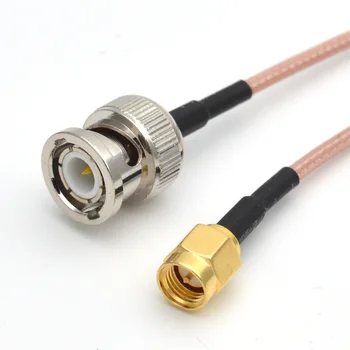 Коаксиален радиочестотни кабел BNC public to SMA public RG316 RF adapter удлинительная линия антена с по-голям размер и с висока цена