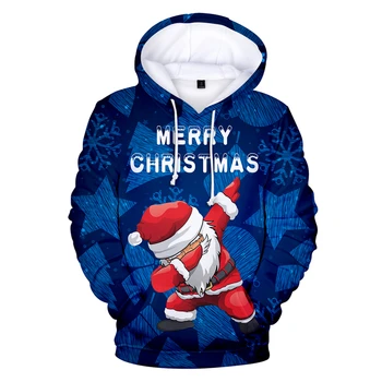 Коледен пуловер с качулка, подарък за Нова година, парти, Защото Hoody с качулка, Мъжки hoody с елени, Дамски пуловер, Дрехи от аниме, Haikyuu y2k, hoody