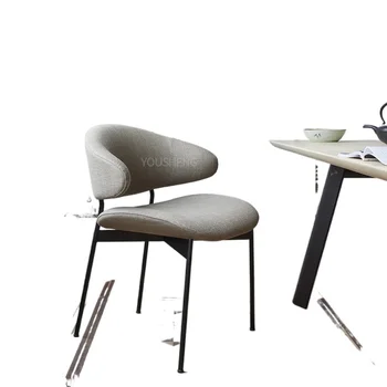 Меко Скандинавски Обяд стол за дневна по поръчка на Модерни Стол за спални, Релаксираща Луксозна облегалка, Столове за Бар, Набор от кухненски мебели