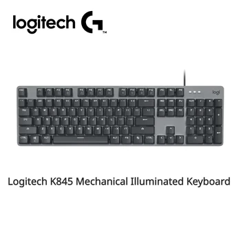 Механична геймърска клавиатура Logitech K845 104 Клавиша USB с алуминиево задно осветен отгоре Жични клавиатура за PC Компютърна игрална клавиатура
