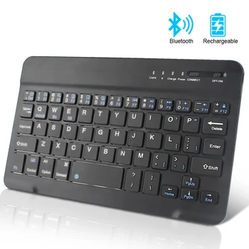 Мини Bluetooth Клавиатура Безжична Руска Клавиатура за Таблет Испанска Акумулаторна Клавиатура за Ipad Мобилен Телефон, Лаптоп