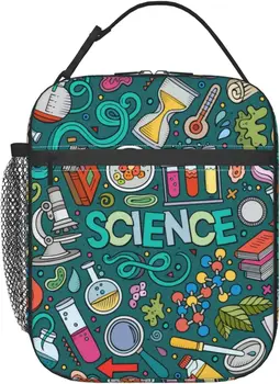 Множество чанта за обяд за жени, термоизолированный научен обяд-бокс с джоб