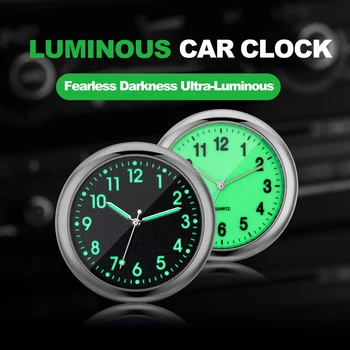 Модерен мини-автомобилни часовници с осветление, Автомобилни цифрови кварцови и механични часовници, аксесоари за автомобилни бижута