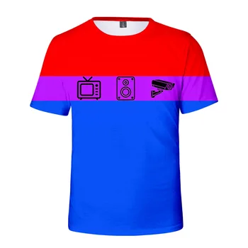 Модна тениска Skibidi с кръгло деколте и къс ръкав, Дамски Мъжки t-shirt, Лятна Новата Игра на Harajuku, Градинска Дрехи, 3D Ежедневни Блузи