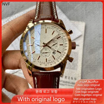 Мъжки часовник NVF 904l Кварцов часовник от неръждаема стомана 45 mm-BR