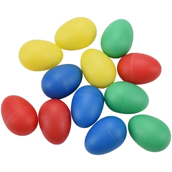 Набор от пластмасови шейкеров за яйца, 12 бр., 4 различни цветове, ударни музикални Яйчни Маракас, детски играчки