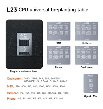 Набор от шаблони за реболлинга на процесора XZZ L23 за iPhone A8-A16 MTK Hisilicon Qualcomm Универсална Магнитна основа BGA Balls Лидице платформа