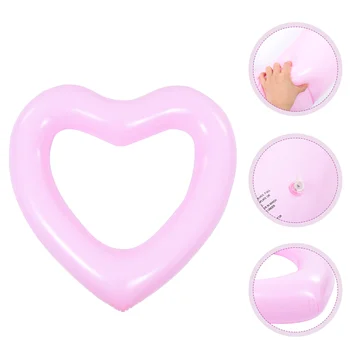 Надуваеми играчки за парти край басейна Love Swimming Ring за възрастни, плаващ стол във формата на сърце, PVC, розово, детски