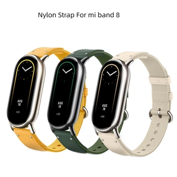 Найлонов ремък за гривната Xiaomi band 8 Correa, спортен каишка за часовник Mi band 8, Дишаща взаимозаменяеми гривна за умни часа