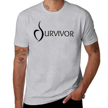 Нов оцелял от хранителни разстройства [Черен текст] Тениски с графични надписи на тениски по поръчка тениска с графични надписи мъжка тениска