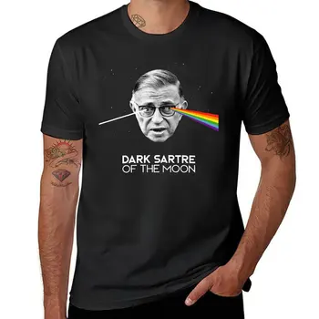 Нова тениска на Dark Sartre of the Moon - Екзистенциалната в космоса, тениска за момчета, летен топ, мъжки дрехи