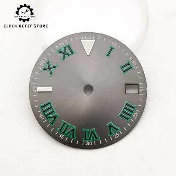 Нови мъжки часовници със стерилен циферблат за механичен механизъм NH35 и NH36 Премиум-клас с сиво-сребърен циферблат, Информация за часа на събирането на