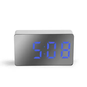 Нощни Дигитален Будилник с функция за Повторение на Будилник, Настолни Часовници с led Часовник, Подаръци за дома, Часовници с функция за повторение на Времето, Пластмасови