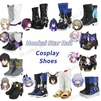 Обувки за Cosplay Honkai Star Rail Kafka Qingque Himeko Danheng Fuxuan Херта Нож Сребърен Вълк Обувки за Cosplay, Обувки за Жени и Мъже