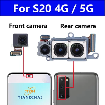 Оригиналната Основна Предна камера за Обратно виждане За Samsung Galaxy S20 4G G980F 5G G981B G981U Модул задната камера Гъвкав Кабел, резервни Части