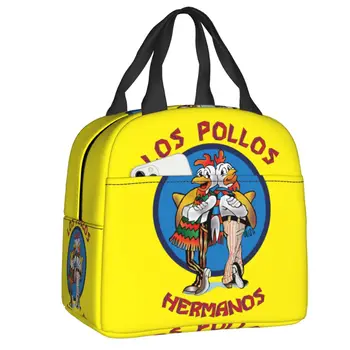 Охладител за обяд Breaking Bad с термоизолация Los Pollos Hermanos Chicken Brothers, чанта за обяд, чанта за жени, Детски пакети за хранене