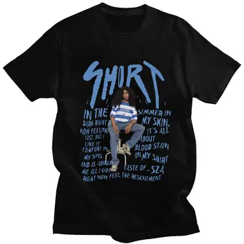 Певицата SZA Графична Мъжка Тениска Дамска Мода Негабаритная Тениска от 100% памук с къс ръкав, Ежедневни ризи в стил хип-хоп, Градинска Облекло Y2K