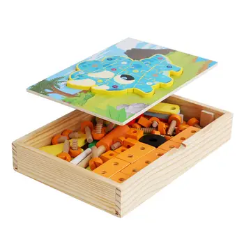 Преливащи се цветове Дървени Гайки и Болтове, Кутия-пъзел Монтесори, Обучение на Основните Играчки за бебета, Момчета и Момичета, Предучилищна възраст, най-Добрият Подарък За Рожден Ден