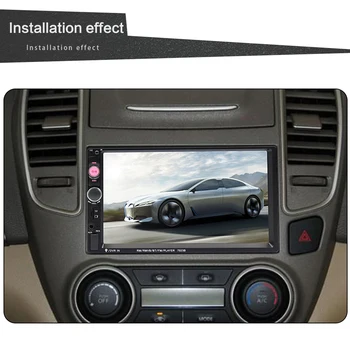 Радиото в автомобила HD touch screen, 7-инчов автомобилен MP5 плейър, мултимедиен плеър, Bluetooth-съвместими TF FM, високоговорител, вграден микрофон