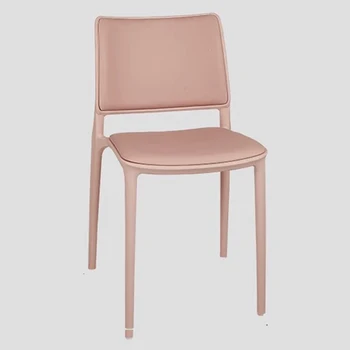 Розови Пластмасови Чаши за столове Дизайн удобен стол За дейности В градината, Лоби бар, Подови light gold кожени сандал, мебели за хола WJ30XP