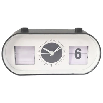 Ръчно Перекидной календар Малък будилник Безшумни часовници с Нестандартен Нощни Декоративен alarm clock Малки настолни часовници