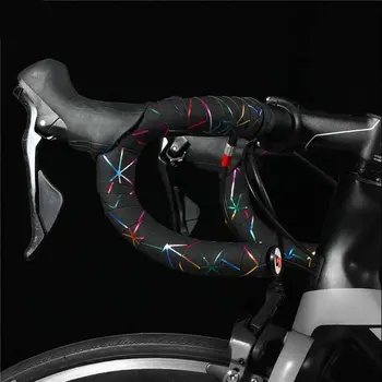 С вилица на 2 прът, анти-вибрационни Аксесоари за велосипеди EVA + PU, лента за кормилото на Велосипеда, с каишка за волана, лента за велосипеди
